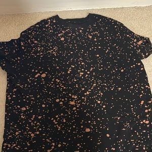 Black bleach pattern shirt